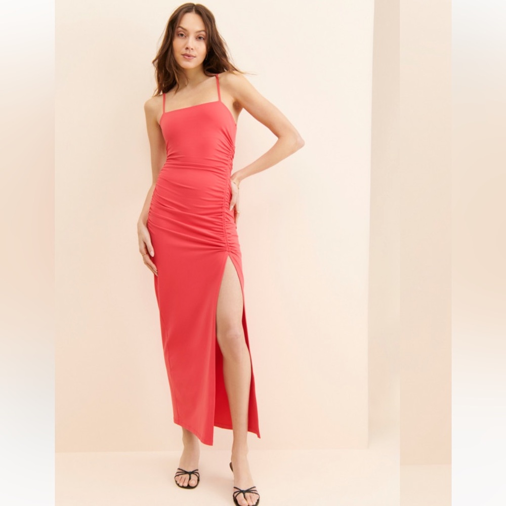 Susana Monaco Ruched Slit Dress